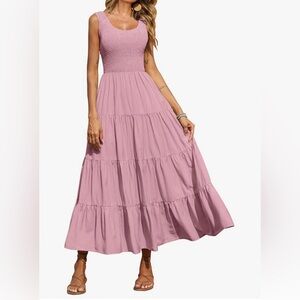 Elegant Pink Maxi Dress